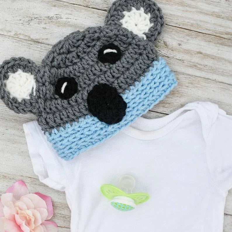 Koala Baby Beanie Free Crochet Pattern