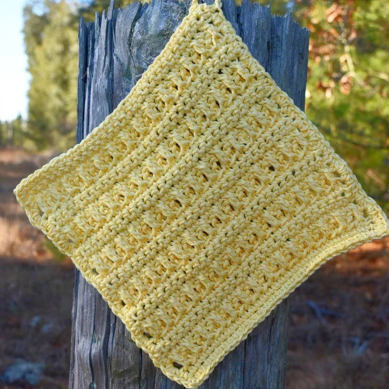 Easy Beginner Dishcloth Free Crochet Pattern