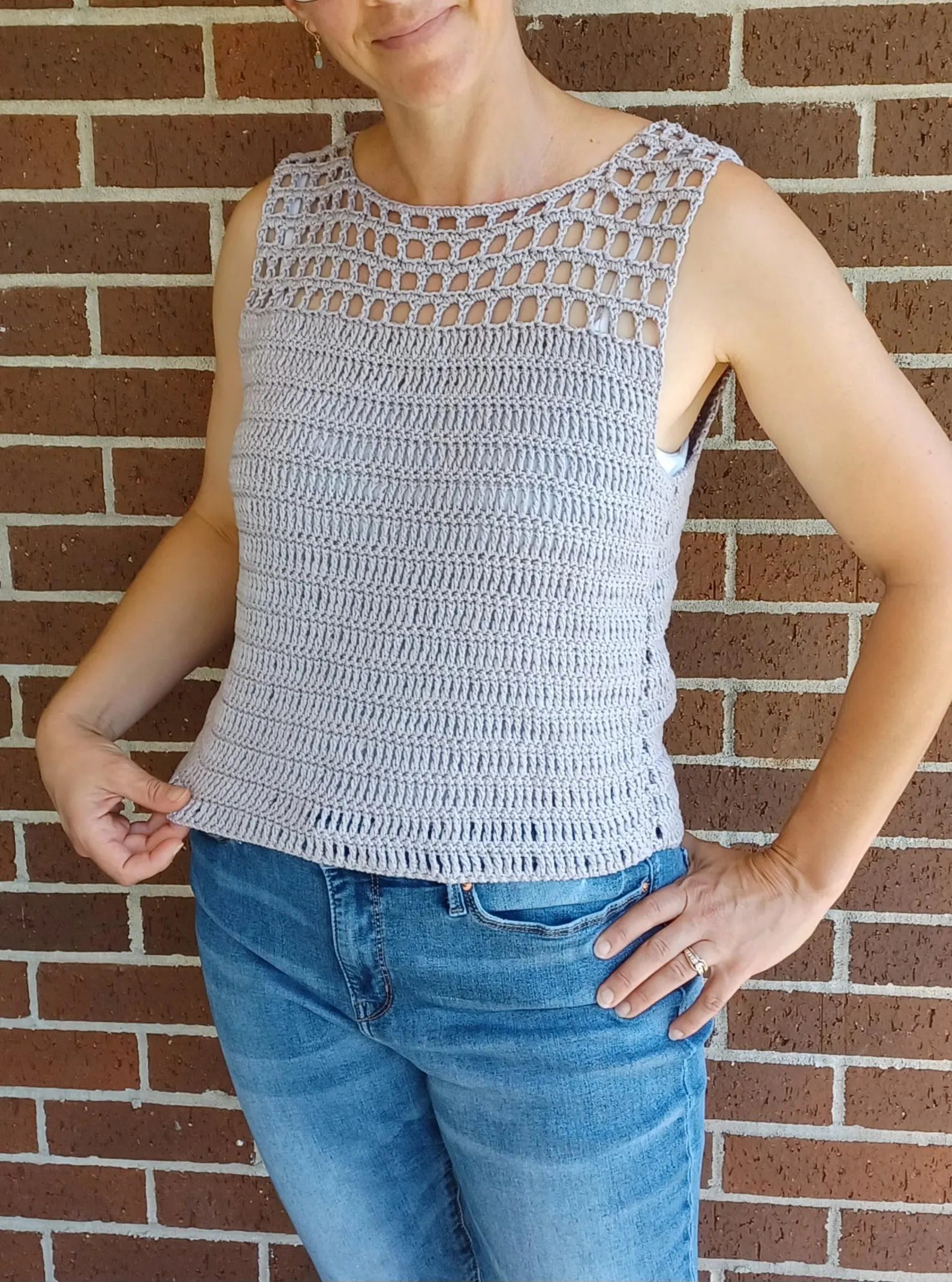 Bonnie Rae Tank Top Crochet Pattern: Easy Mesh Design (Digital Download)