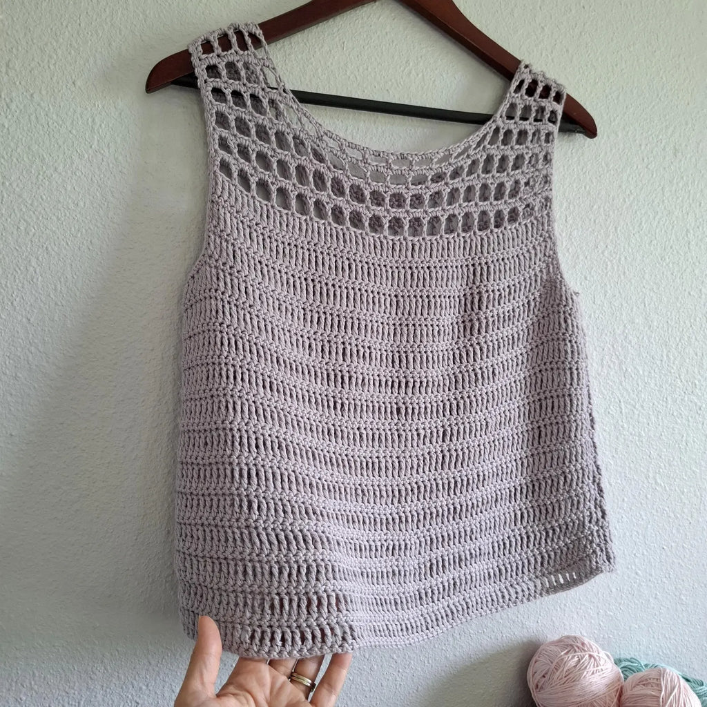 Bonnie Rae Tank Top Crochet Pattern: Easy Mesh Design (Digital Download)