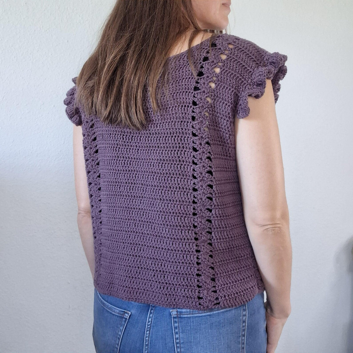 Dainty Bess Crochet Tank Top- Digital Crochet Pattern, Crochet Vest with Ruffles