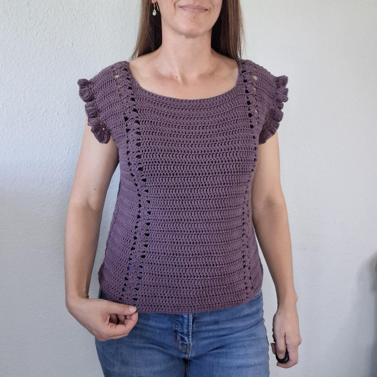 Dainty Bess Crochet Tank Top- Digital Crochet Pattern, Crochet Vest with Ruffles