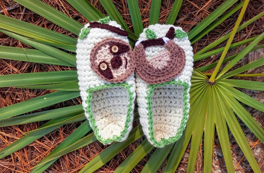 Sloth Crochet Slippers Pattern, Easy Women's Slipper (PDF Pattern)