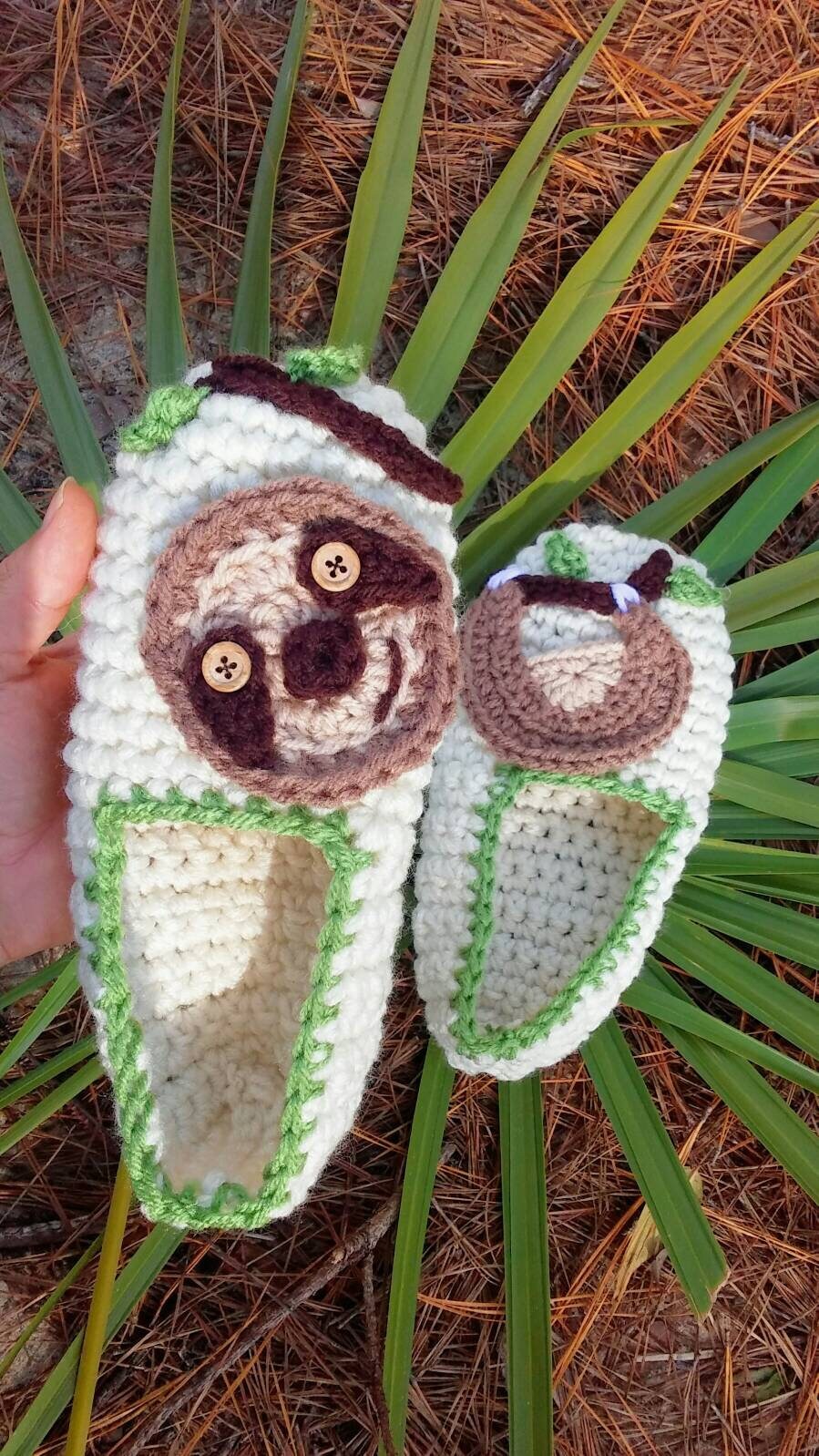 Sloth Crochet Slippers Pattern, Easy Women's Slipper (PDF Pattern)