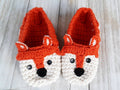 Fox Crochet Slippers Pattern, Toddler & Youth Sizes (PDF Pattern)