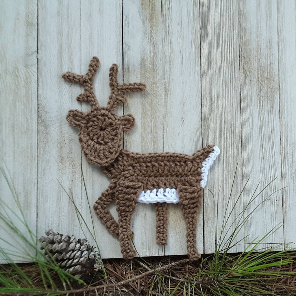 Deer Applique Crochet Pattern, Woodland Animal Design (PDF Pattern)