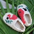 Crochet Flamingo Slippers Pattern, Women's Sizes (PDF Pattern)