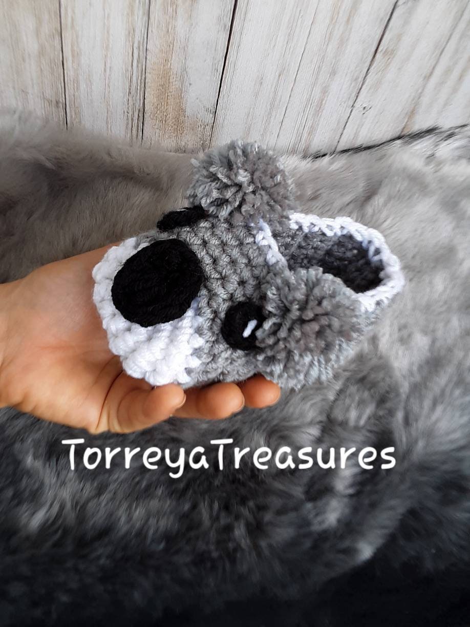 Crochet Koala Slippers Pattern, Toddler & Youth Sizes (PDF Pattern)