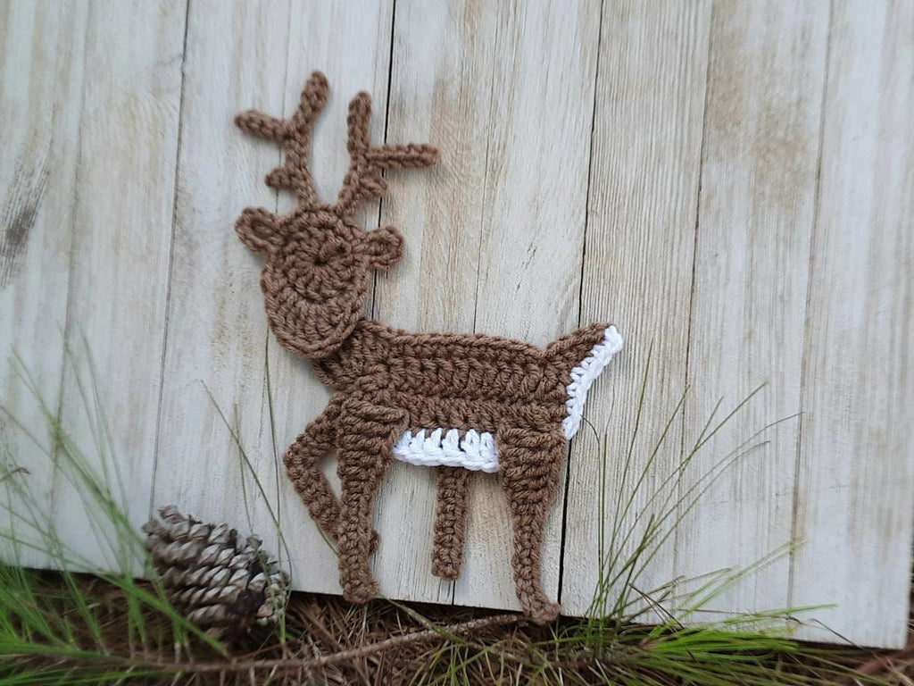 Deer Applique Crochet Pattern, Woodland Animal Design (PDF Pattern)
