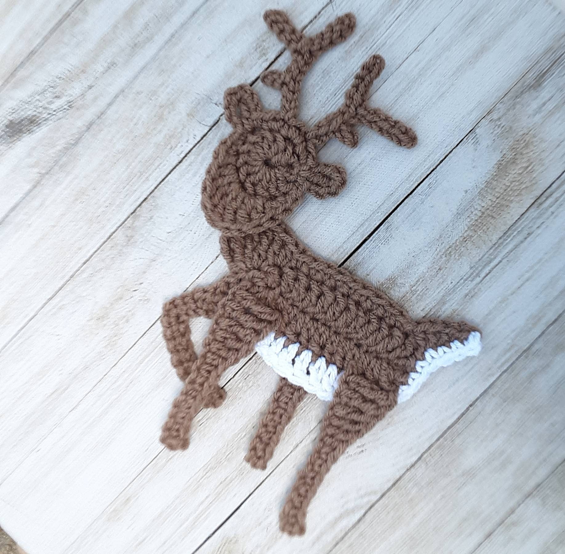 Deer Applique Crochet Pattern, Woodland Animal Design (PDF Pattern)