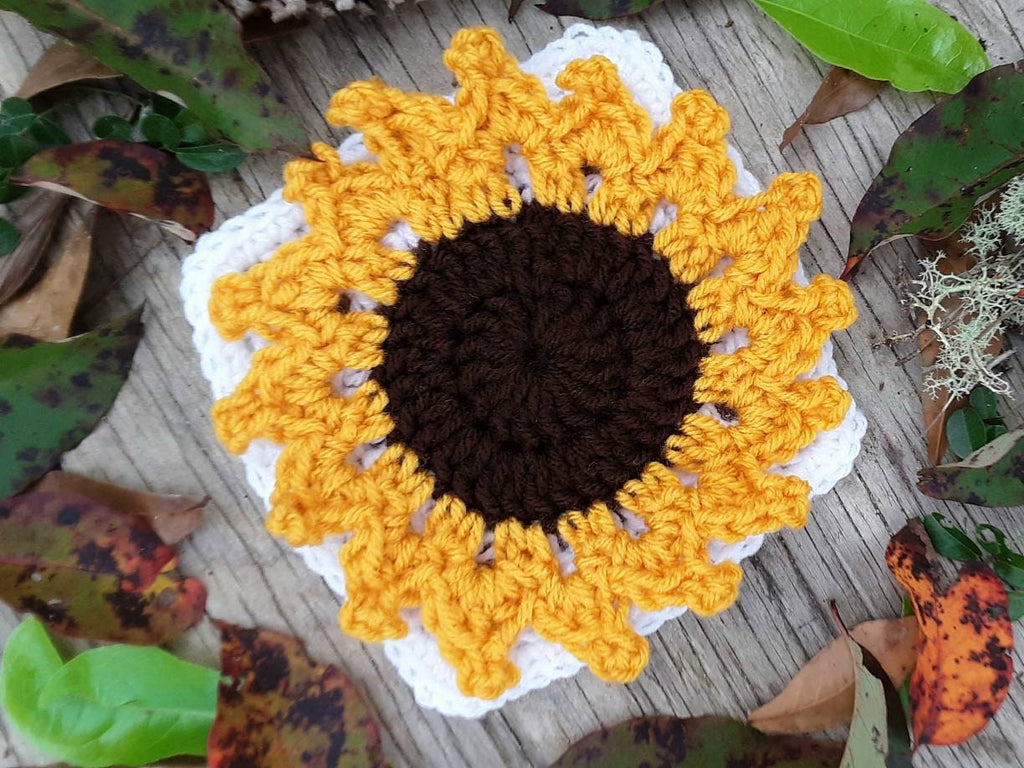 Sunflower Granny Square Crochet Pattern, Beginner Friendly (PDF Pattern)