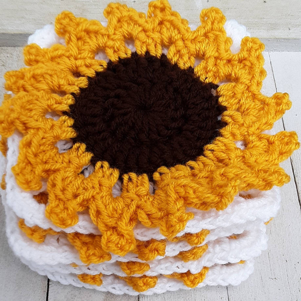 Sunflower Granny Square Crochet Pattern, Beginner Friendly (PDF Pattern)