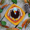 Crochet Thanksgiving Turkey Granny Square Pattern (PDF Pattern)