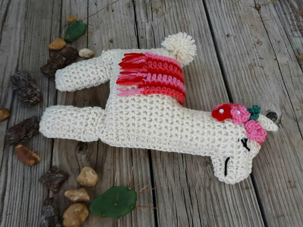 Crochet Llama Snuggle Pillow Pattern, Easy Stuffed Animal (PDF Pattern)