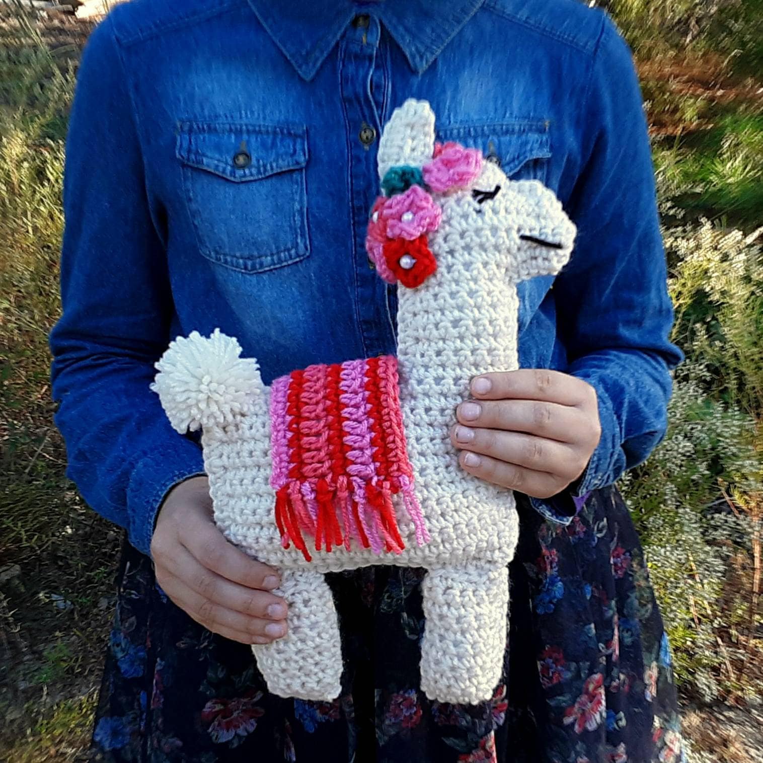 Crochet Llama Snuggle Pillow Pattern, Easy Stuffed Animal (PDF Pattern)