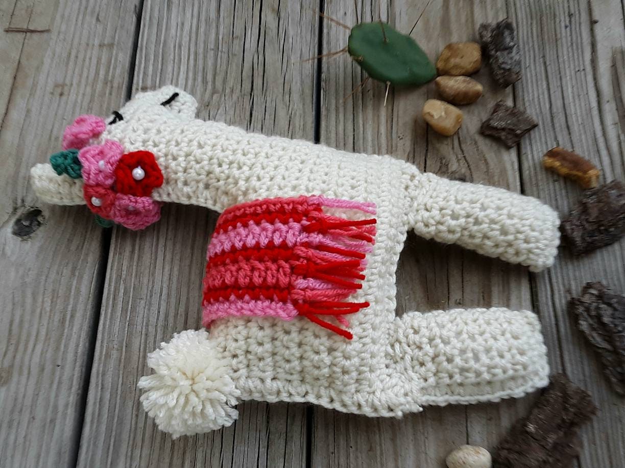 Crochet Llama Snuggle Pillow Pattern, Easy Stuffed Animal (PDF Pattern)
