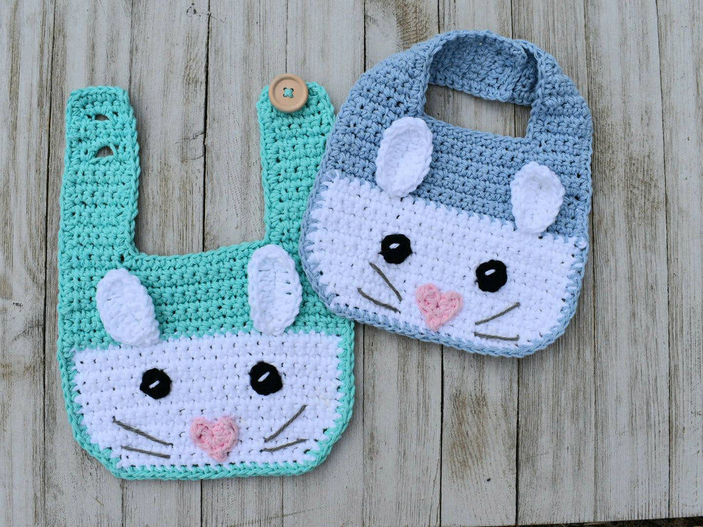 Vincent Bunny Baby Bib Crochet Pattern (PDF Download)