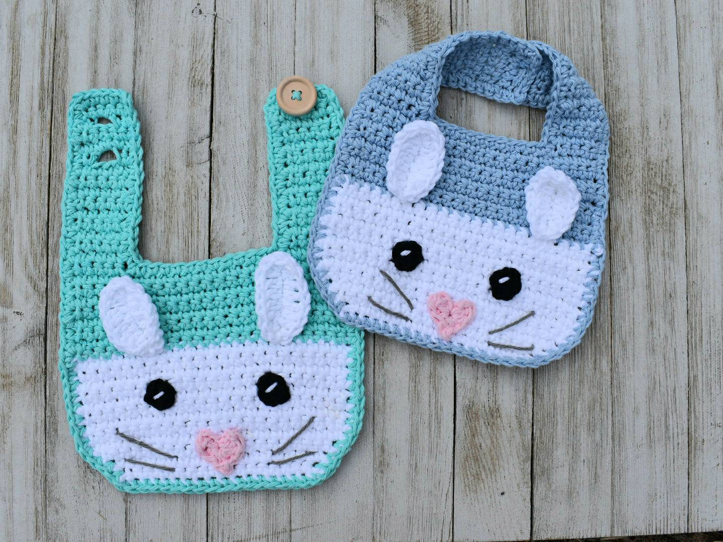Vincent Bunny Baby Bib Crochet Pattern (PDF Download)