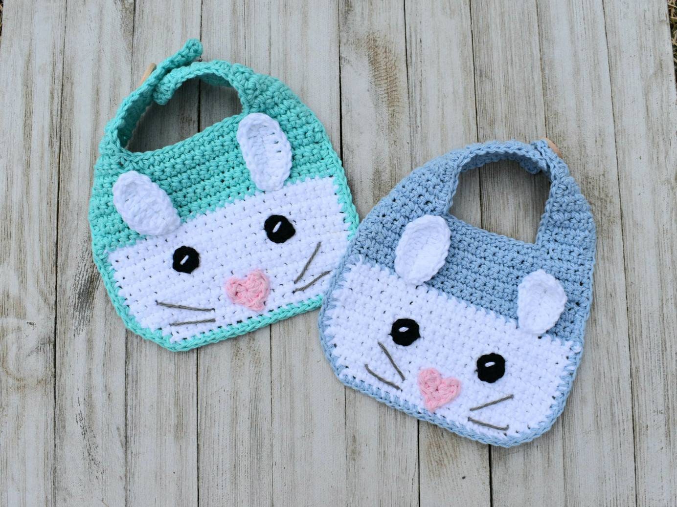 Vincent Bunny Baby Bib Crochet Pattern (PDF Download)
