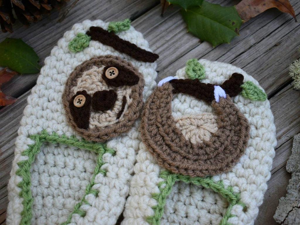 Sloth Crochet Slippers Pattern, Easy Women's Slipper (PDF Pattern)