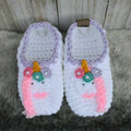 Crochet Unicorn Slippers Pattern, Kids Toddler Sizes (PDF Pattern)