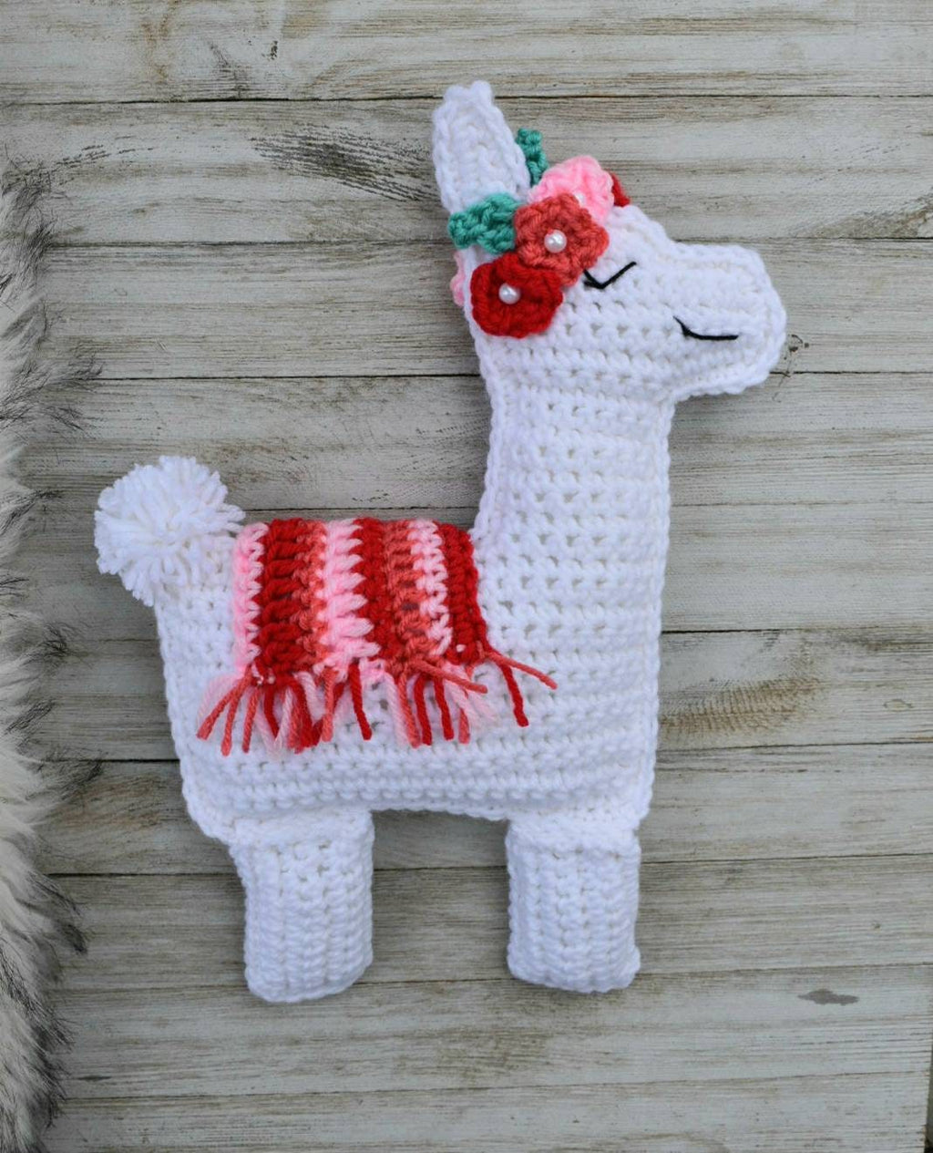 Crochet Llama Snuggle Pillow Pattern, Easy Stuffed Animal (PDF Pattern)