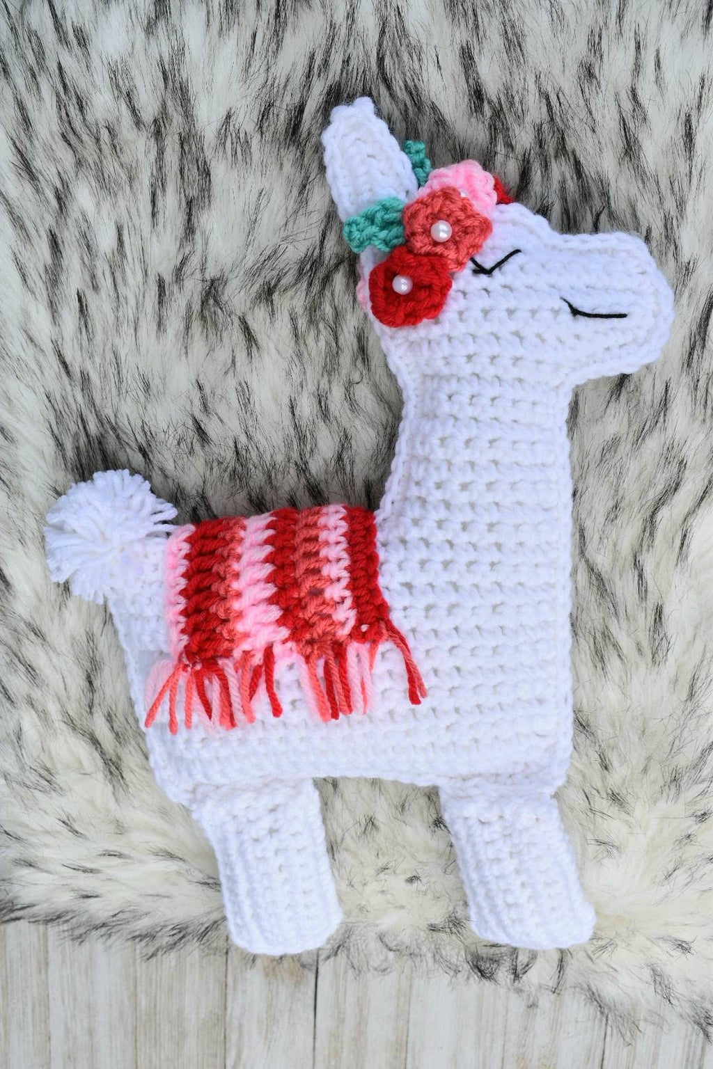 Crochet Llama Snuggle Pillow Pattern, Easy Stuffed Animal (PDF Pattern)