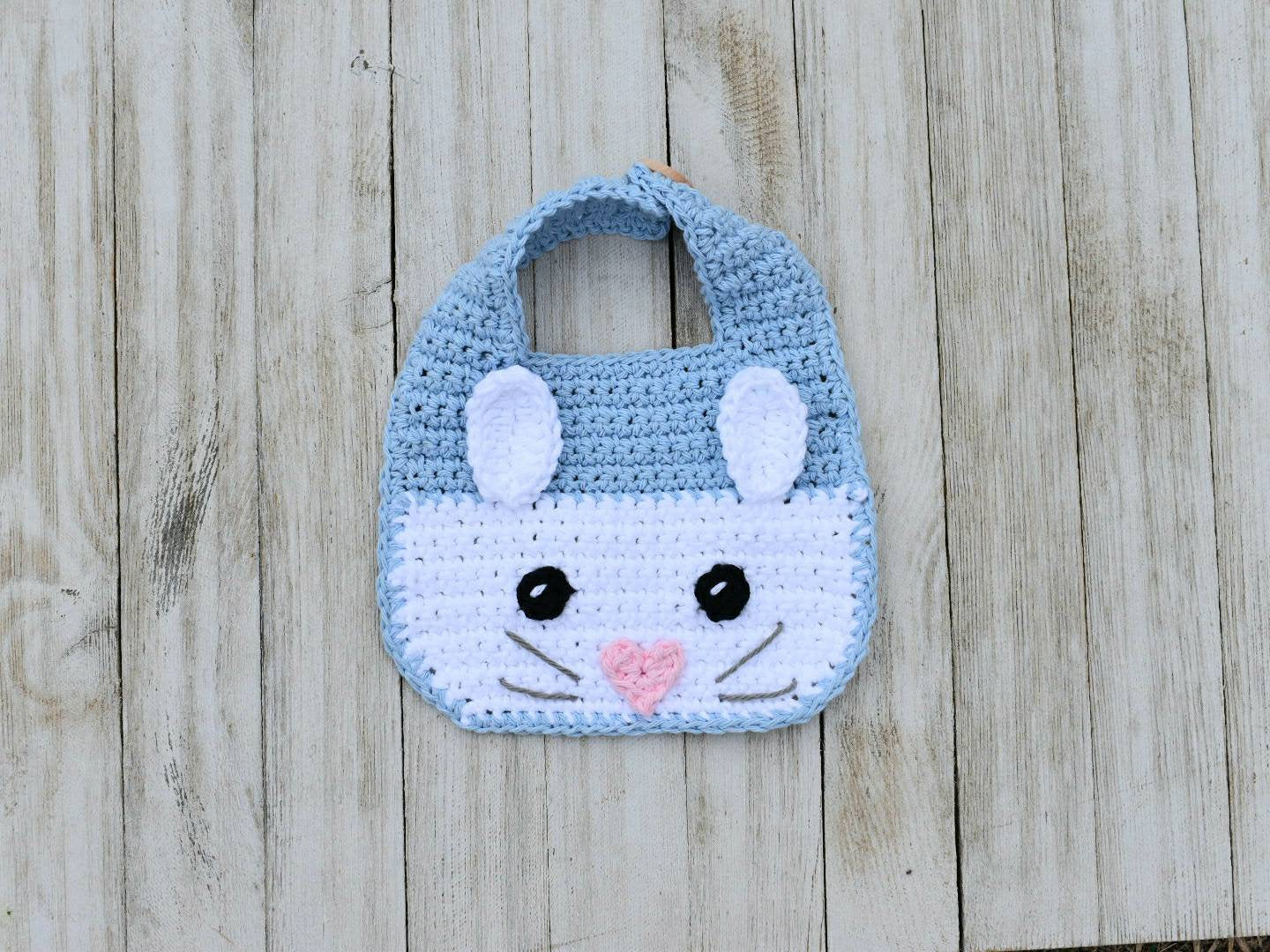 Vincent Bunny Baby Bib Crochet Pattern (PDF Download)