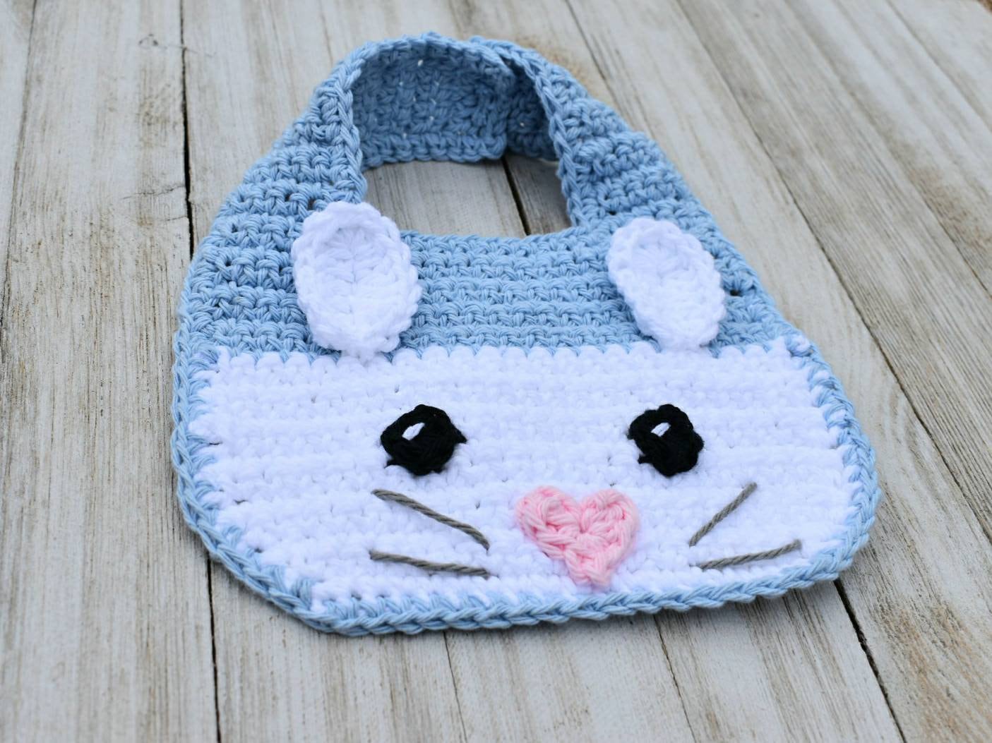 Vincent Bunny Baby Bib Crochet Pattern (PDF Download)