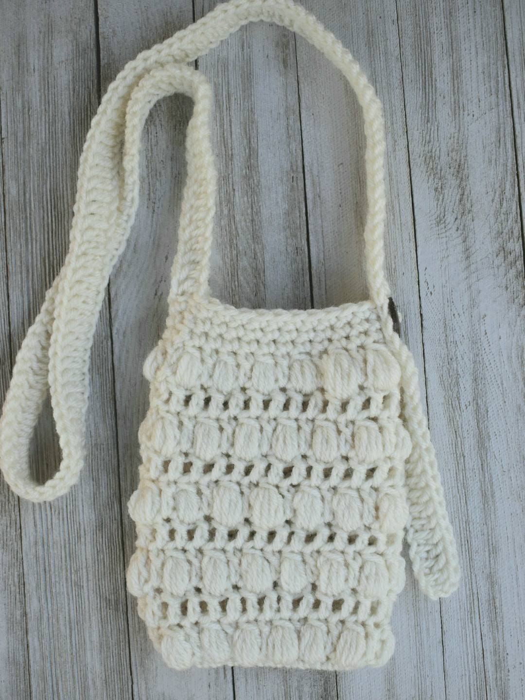 Crochet Phone Bag Pattern, Easy Puff Stitch Purse (PDF Pattern)