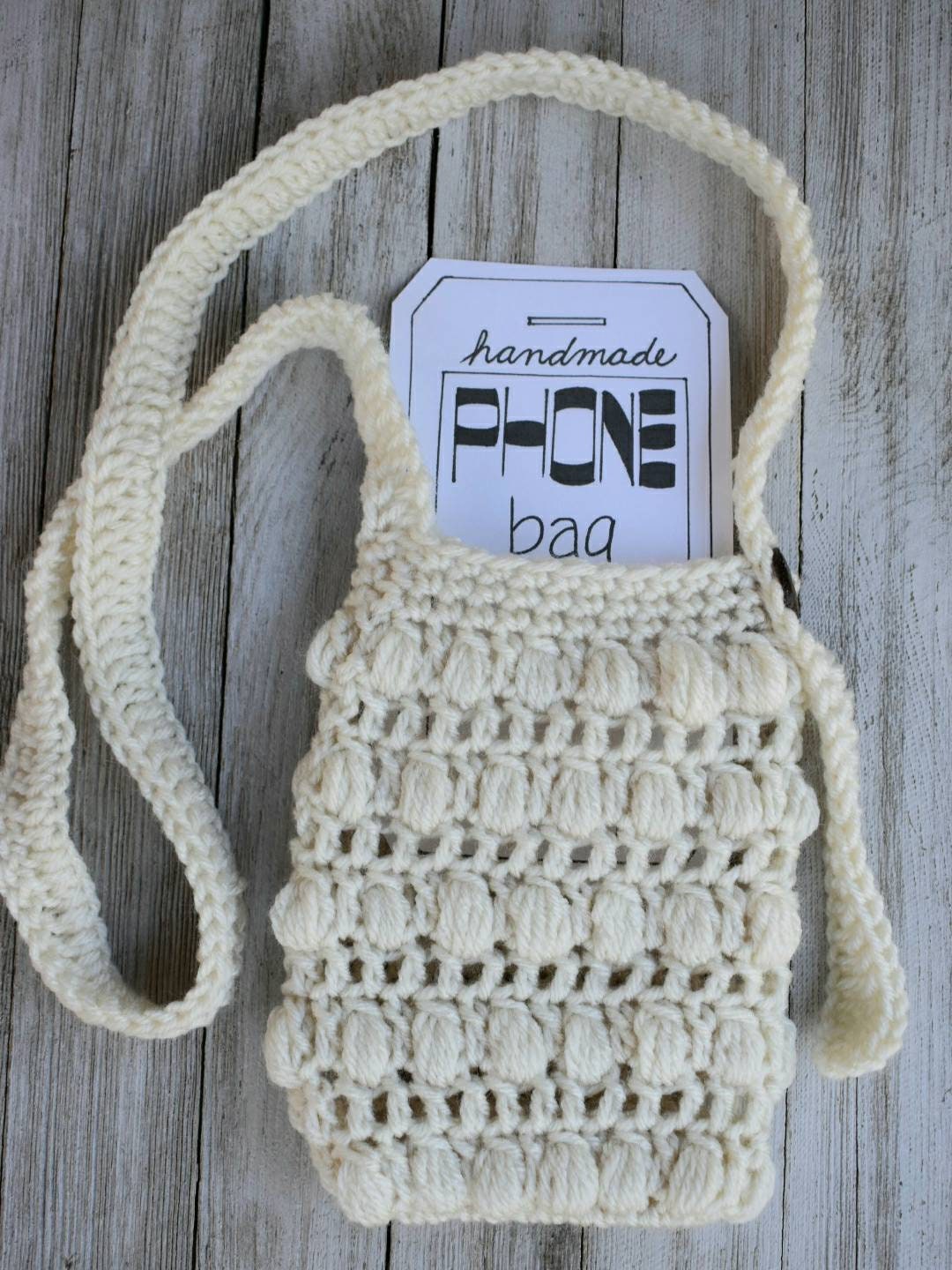 Crochet Phone Bag Pattern, Easy Puff Stitch Purse (PDF Pattern)