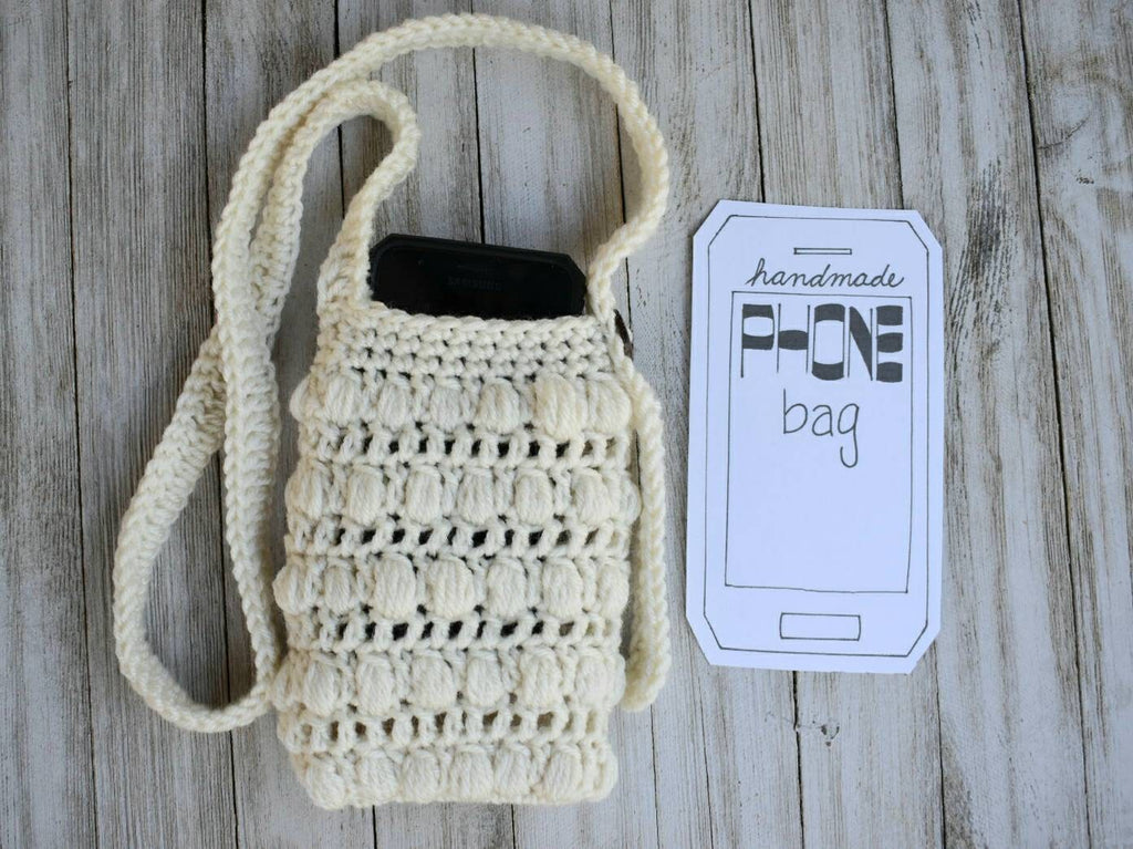 Crochet Phone Bag Pattern, Easy Puff Stitch Purse (PDF Pattern)