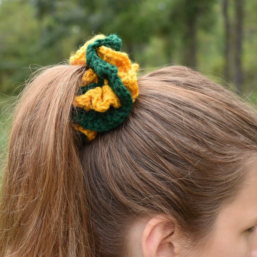 Team Spirit Scrunchie Crochet Pattern, Easy Beginner Project (PDF Pattern)