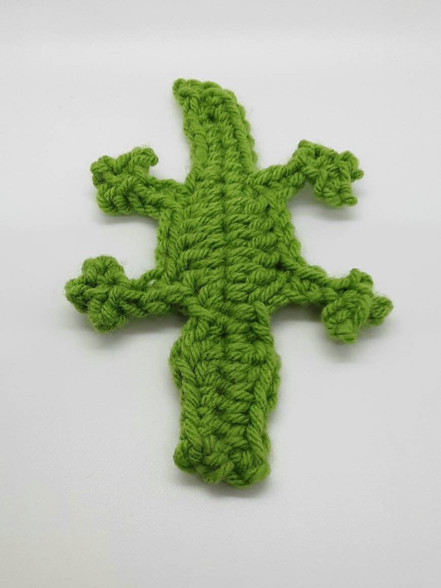 Crochet Alligator Applique Pattern, Easy Gator Design (PDF Pattern)