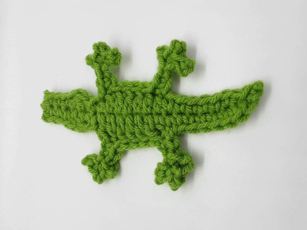 Crochet Alligator Applique Pattern, Easy Gator Design (PDF Pattern)
