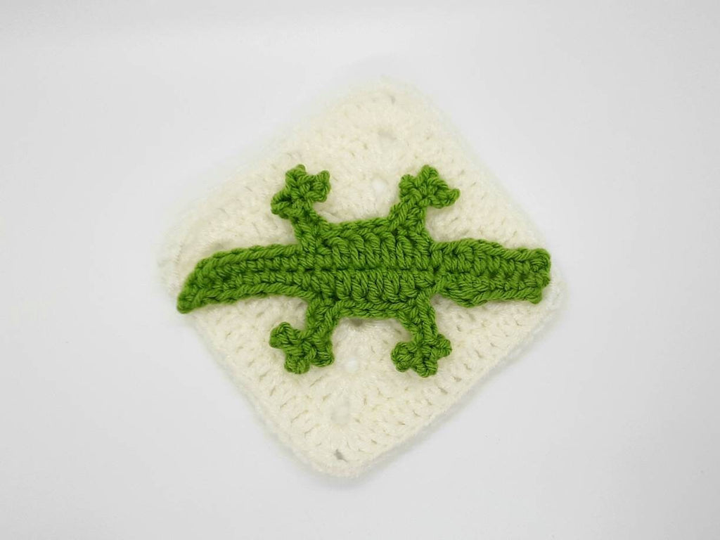 Crochet Alligator Applique Pattern, Easy Gator Design (PDF Pattern)