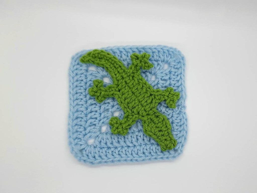 Crochet Alligator Applique Pattern, Easy Gator Design (PDF Pattern)