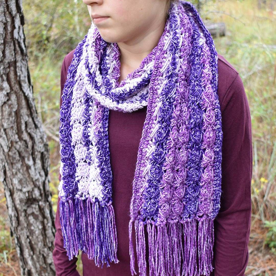 TallyTime Crochet Scarf Pattern, Easy Beginner Winter Accessory (PDF Pattern)