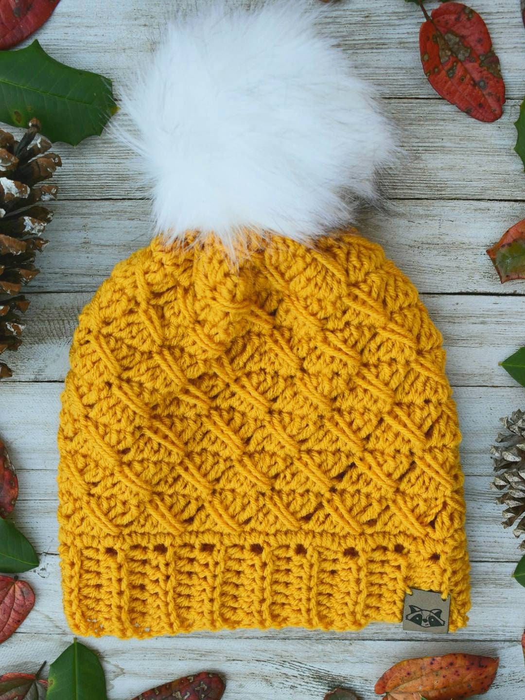 Easy Crochet Slouch Hat Pattern, Women's Winter Beanie (PDF Pattern)