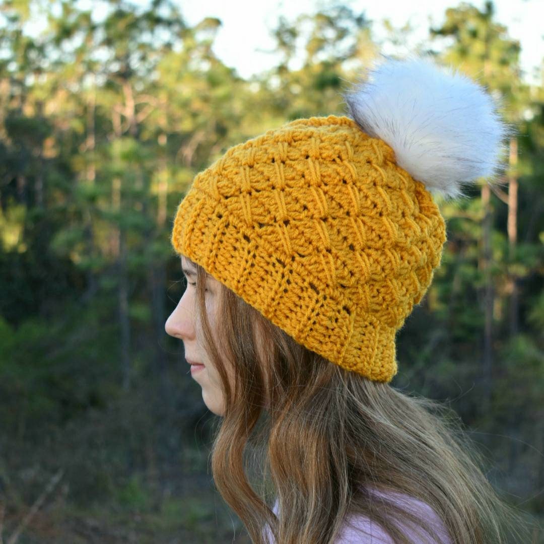 Easy Crochet Slouch Hat Pattern, Women's Winter Beanie (PDF Pattern)