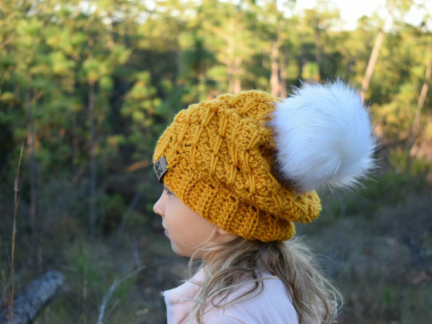Easy Crochet Slouch Hat Pattern, Women's Winter Beanie (PDF Pattern)