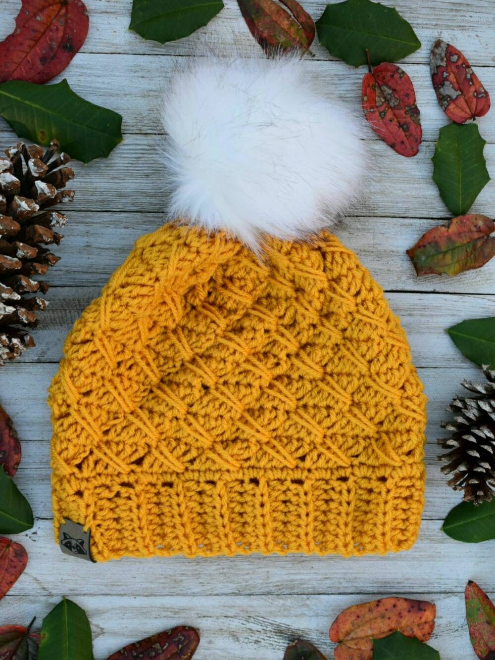 Easy Crochet Slouch Hat Pattern, Women's Winter Beanie (PDF Pattern)