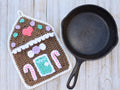 Gingerbread House Crochet Potholder Pattern, Seasonal Kitchen Decor (PDF Pattern)