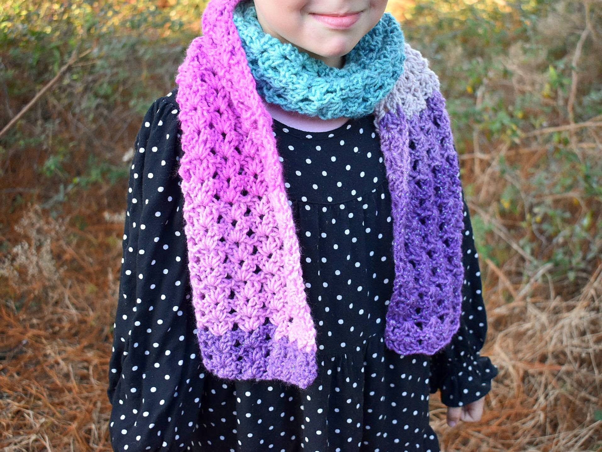 Crochet Scarf Pattern, Easy Beginner Scarves (Digital Download)