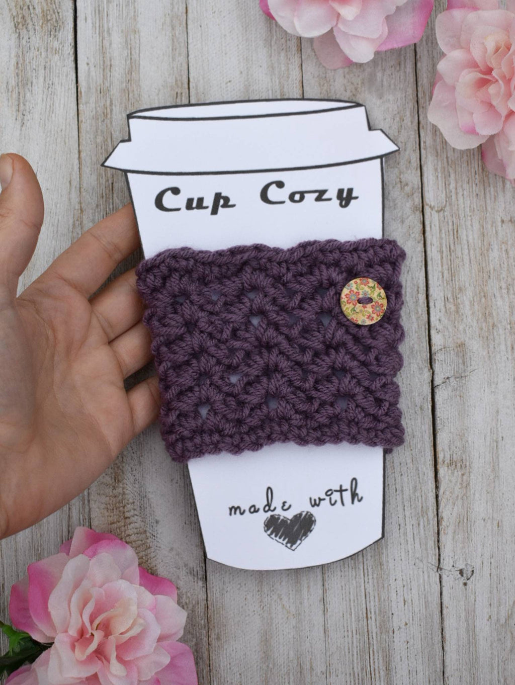 Crochet Cup Cozie Pattern – Easy Instant Download (PDF)