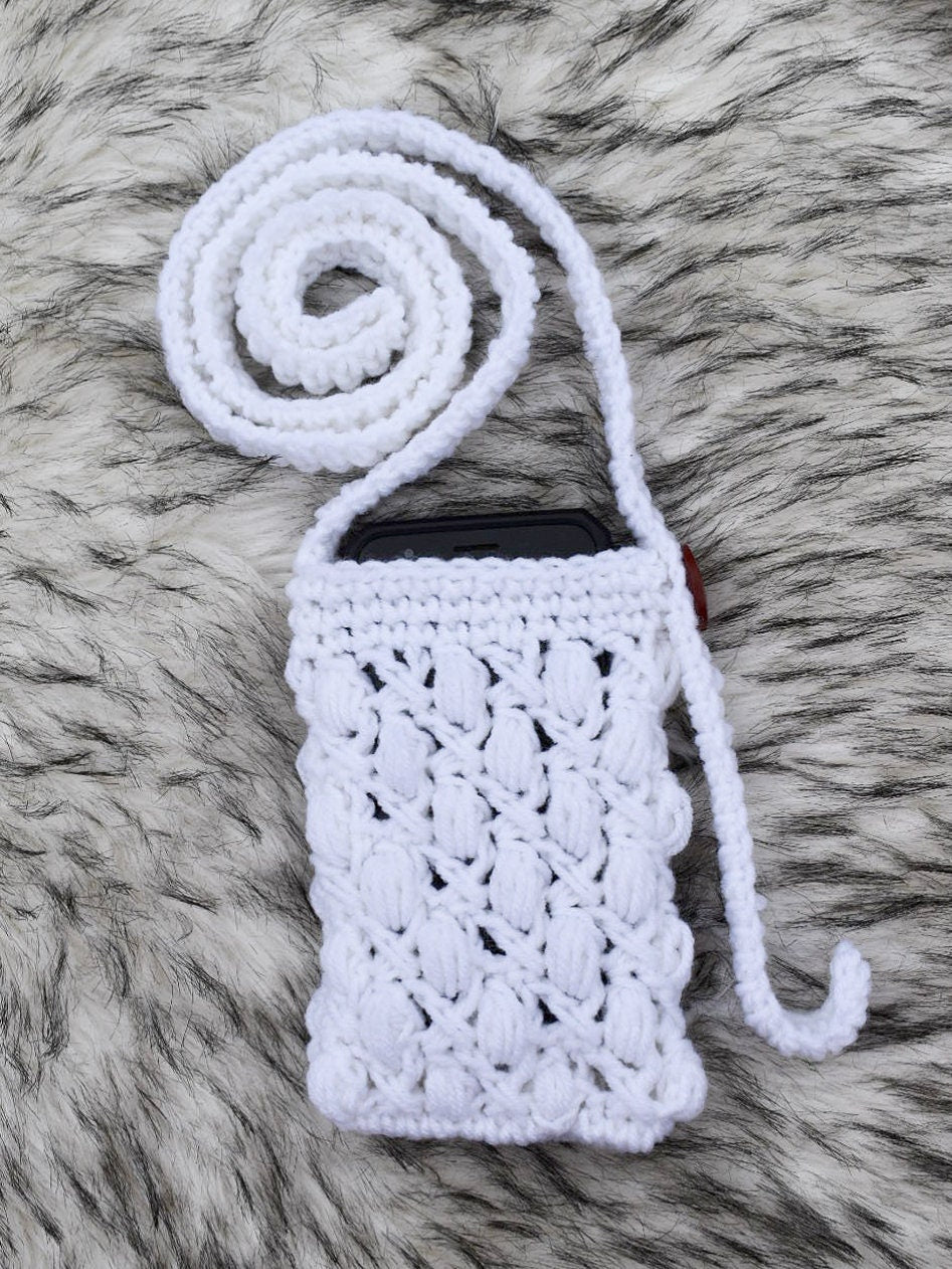 Crochet Phone Bag Pattern – Easy Minimalist Crossbody Purse (PDF Pattern)