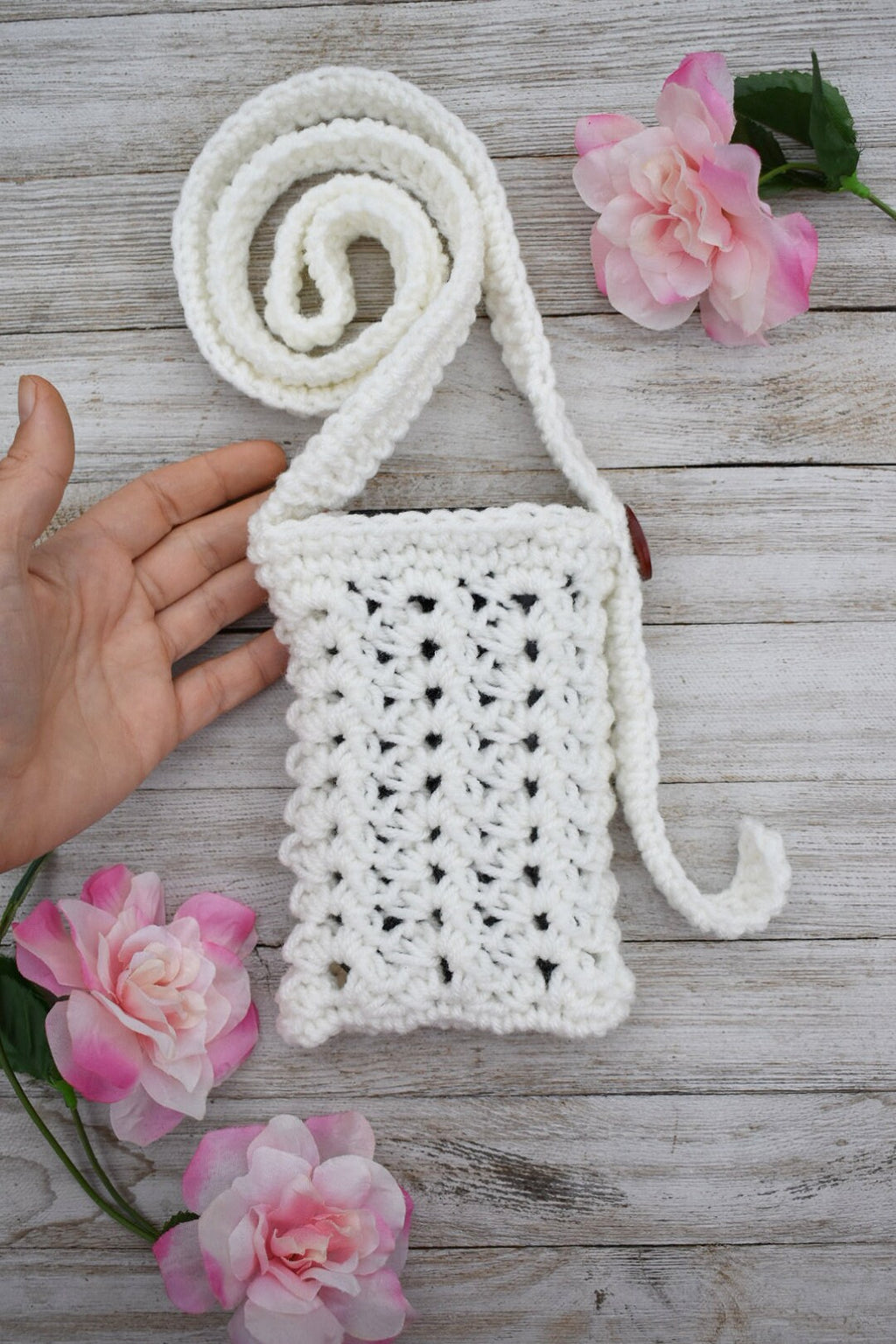 Crochet Phone Bag Pattern – Easy Crossbody Purse (PDF Pattern)