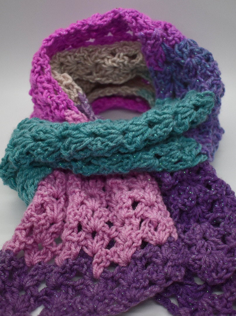 Crochet Scarf Pattern, Easy Beginner Scarves (Digital Download)