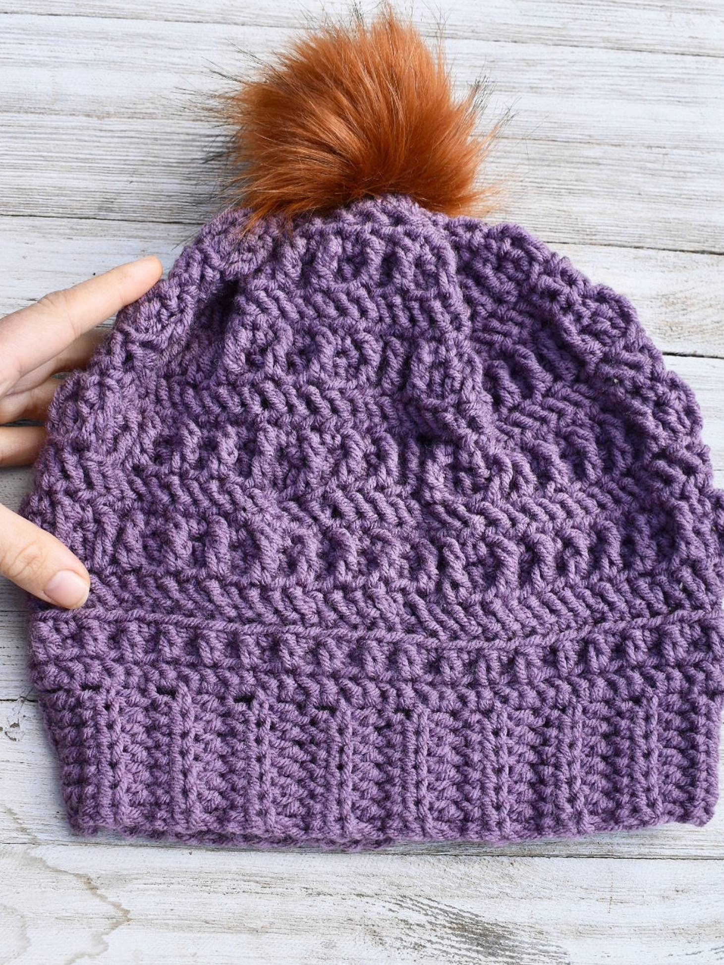Aspalaga Slouch Hat Crochet Pattern, Easy Winter Beanie (PDF Pattern)