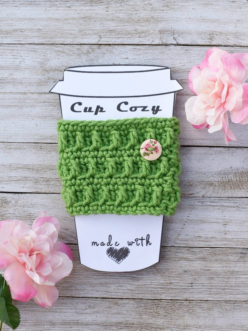 Easy Crochet Cup Cozy Pattern – Beginner Friendly (PDF Pattern)
